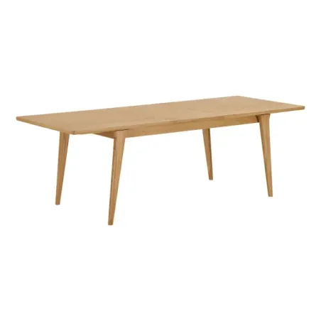 Table à manger extensible en placage chêne naturel – 180-230