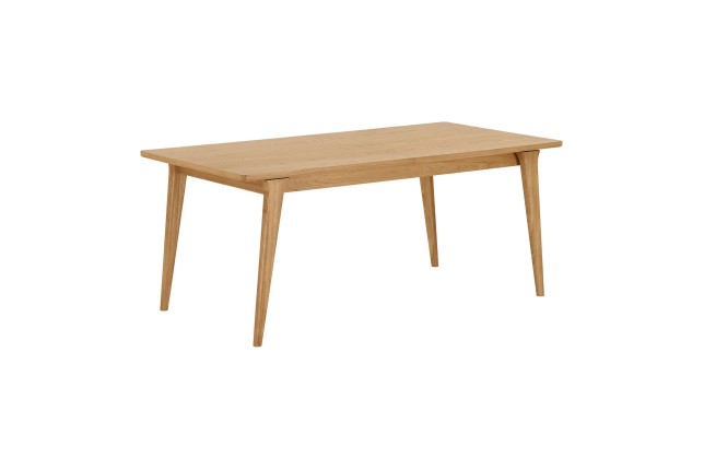 Table à manger extensible en placage chêne naturel – 180-230
