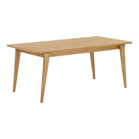 Table à manger extensible en placage chêne naturel – 180-230