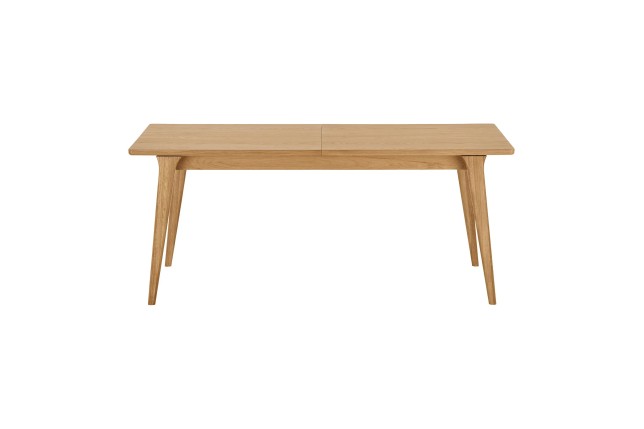 Table à manger extensible en placage chêne naturel – 180-230
