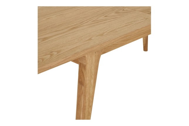 Table à manger extensible en placage chêne naturel – 180-230