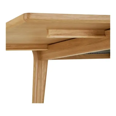 Table à manger extensible en placage chêne naturel – 180-230