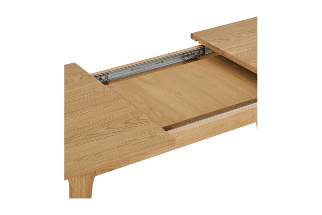 Table à manger extensible en placage chêne naturel – 180-230