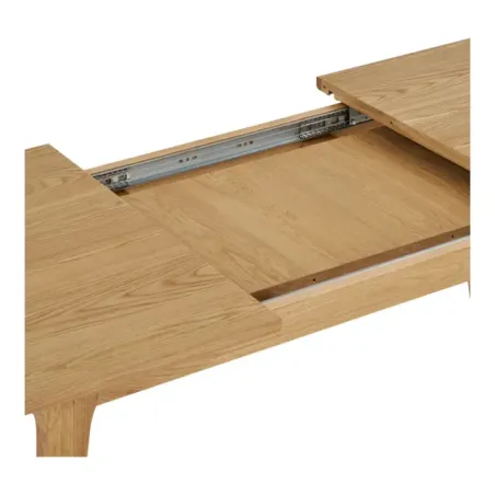 Table à manger extensible en placage chêne naturel – 180-230