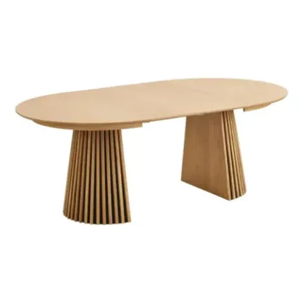Table Ronde Extensible Osaka Ø120 à 200 cm - Chêne Naturel FSC® | Elsines 2