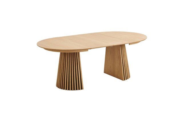 Table Ronde Extensible Osaka Ø120 à 200 cm - Chêne Naturel FSC® | Elsines