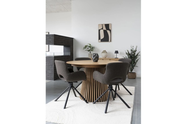 Table Ronde Extensible Osaka Ø120 à 200 cm - Chêne Naturel FSC® | Elsines