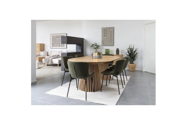 Table Ronde Extensible Osaka Ø120 à 200 cm - Chêne Naturel FSC® | Elsines