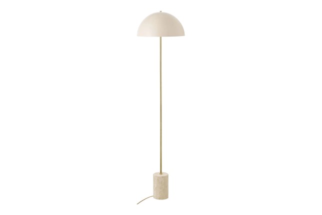 Lampadaire pied marbre beige 155 cm style contemporain