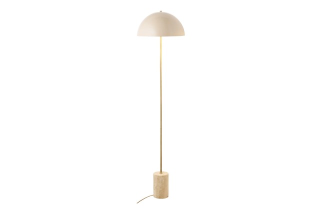 Lampadaire pied marbre beige 155 cm style contemporain