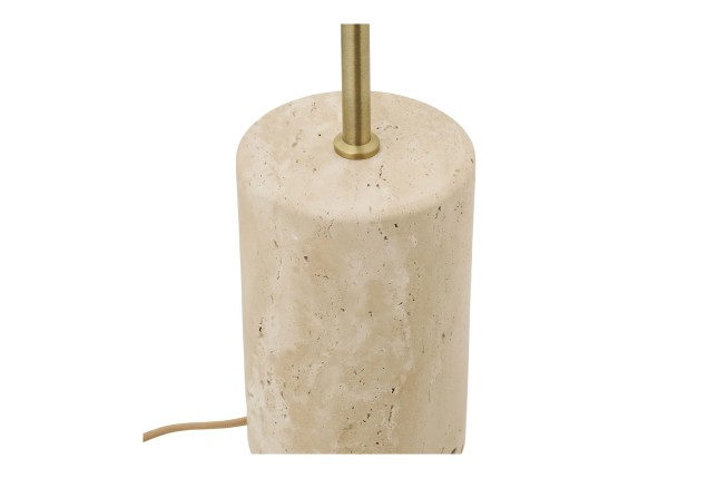 Lampadaire pied marbre beige 155 cm style contemporain