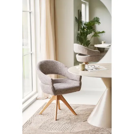 Chaise Pivotante en Chêne Naturel FSC® - Confort & Style | | Elsines