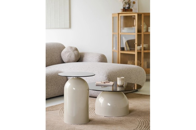 Table Basse en Verre Ronde Design Ø70 cm | Elsines