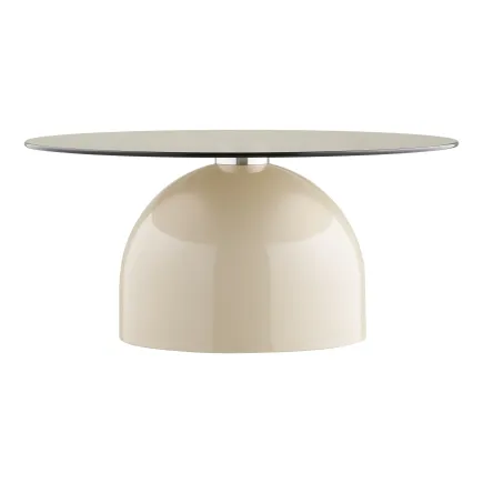 Table Basse en Verre Ronde Design Ø70 cm | Elsines 2