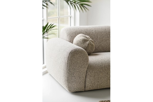 Canapé Style Japandi Clyde XXL 300 cm avec Méridienne Droite Gris Pierre| Elsines | Elsi