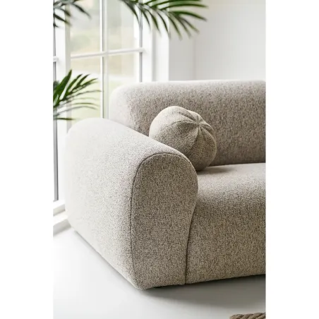 Canapé Style Japandi Clyde XXL 300 cm avec Méridienne Droite Gris Pierre| Elsines | Elsi