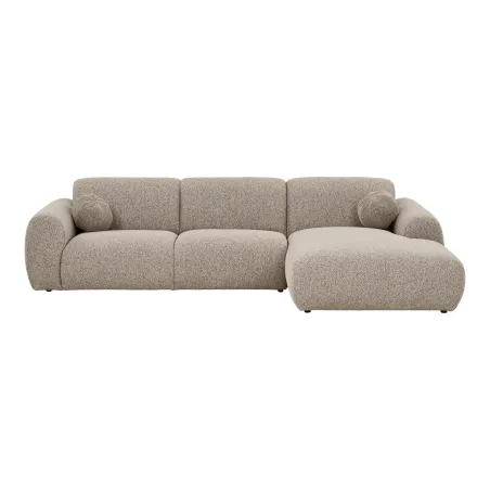 Canapé Style Japandi Clyde XXL 300 cm avec Méridienne Droite Gris Pierre| Elsines | Elsi