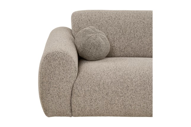 Canapé Style Japandi Clyde XXL 300 cm avec Méridienne Droite Gris Pierre| Elsines | Elsi