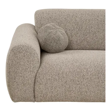 Canapé Style Japandi Clyde XXL 300 cm avec Méridienne Droite Gris Pierre| Elsines | Elsi