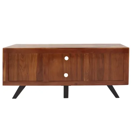 Meuble TV Sheesham massif 160 cm industriel naturel | Garantie 2 ans