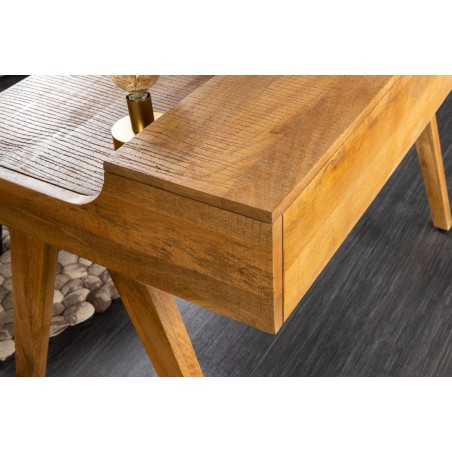 Bureau mousson en bois de manguier naturel 120 cm | Elsines