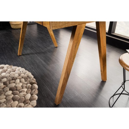 Bureau mousson en bois de manguier naturel 120 cm | Elsines