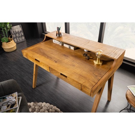 Bureau mousson en bois de manguier naturel – 120 cm