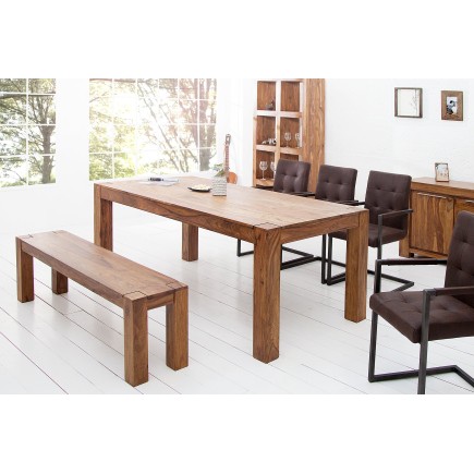 Banc MAKASSAR 140cm Sheesham Massif Naturel