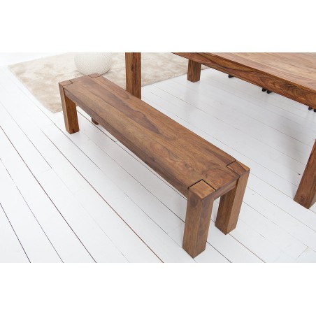 Banc MAKASSAR 140cm Sheesham Massif Naturel