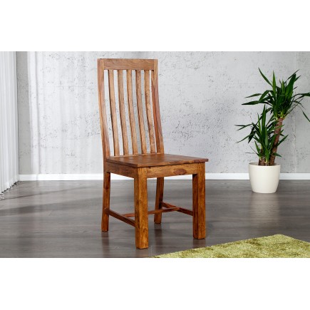 Chaise MAKASSAR bois de sheesham massif - Lot de 2 2
