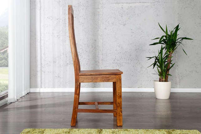 Chaise MAKASSAR bois de sheesham massif - Lot de 2