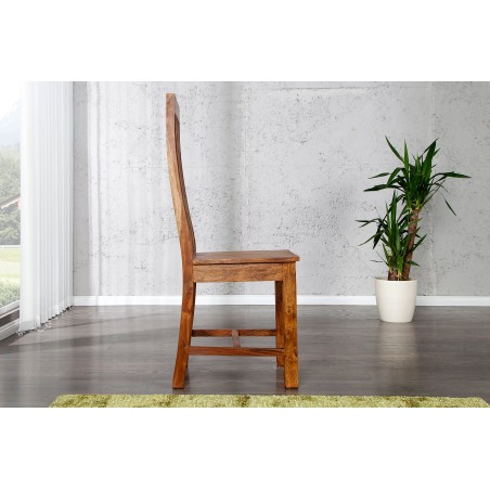 Chaise MAKASSAR bois de sheesham massif - Lot de 2