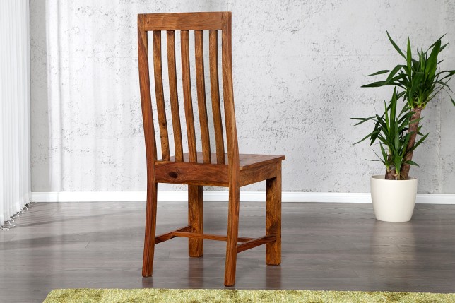 Chaise MAKASSAR bois de sheesham massif - Lot de 2
