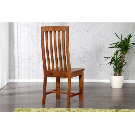 Chaise MAKASSAR bois de sheesham massif - Lot de 2