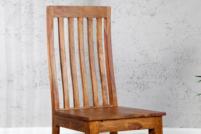 Chaise MAKASSAR bois de sheesham massif - Lot de 2