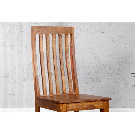 Chaise MAKASSAR bois de sheesham massif - Lot de 2