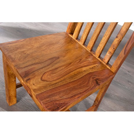 Chaise MAKASSAR bois de sheesham massif - Lot de 2