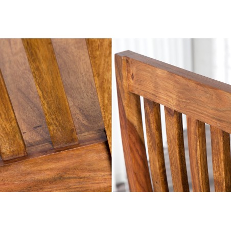 Chaise MAKASSAR bois de sheesham massif - Lot de 2
