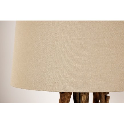 Abat-jour lin beige naturel pour lampadaire 48x55 cm 2