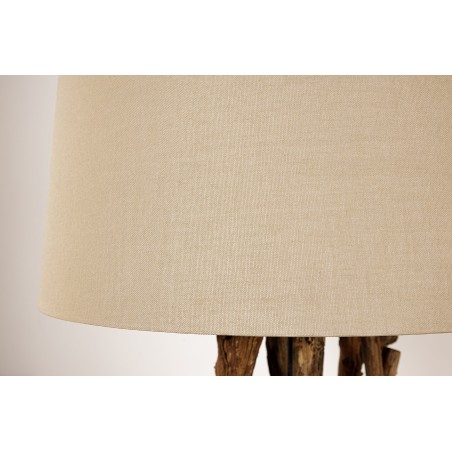 Abat-jour lin beige naturel pour lampadaire 48x55 cm