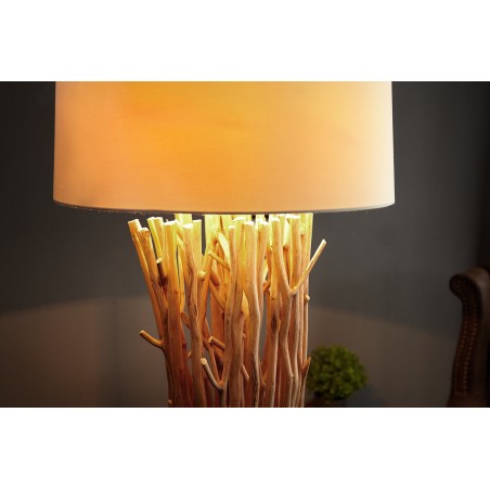 Abat-jour lin beige naturel pour lampadaire 48x55 cm