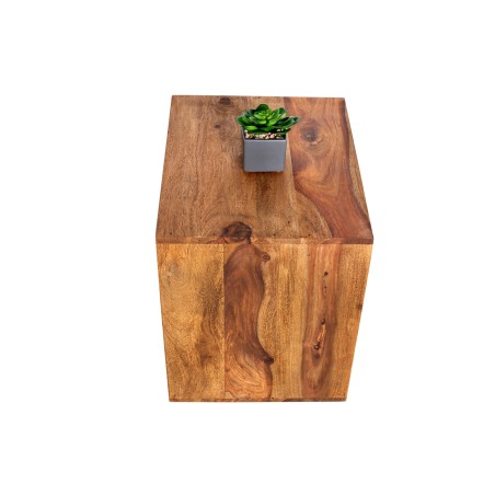 Table d'appoint MAKASSAR 45cm sheesham massif verni
