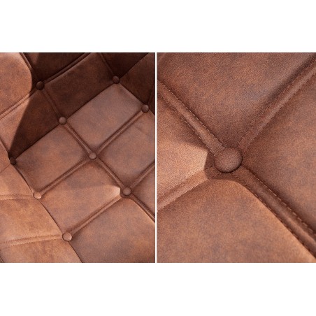 Chaise Dutch Couturier microfibre brun antique