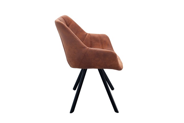 Chaise Dutch Couturier microfibre brun antique