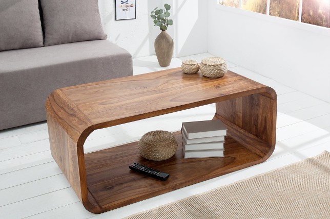 Table basse Meuble TV CUBUS 100cm Sheesham massif