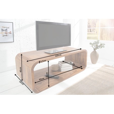 Table basse Meuble TV CUBUS 100cm Sheesham massif