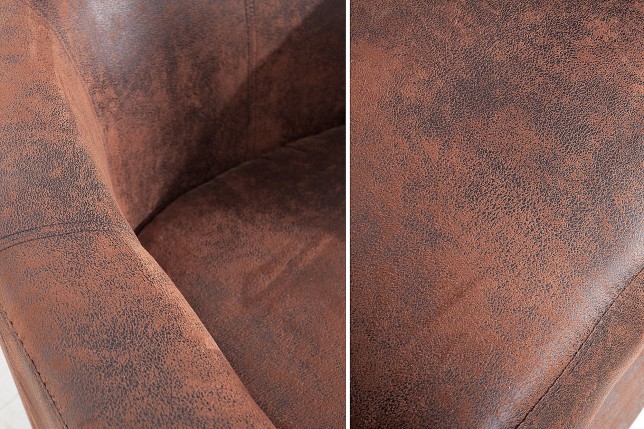 Fauteuil HEMINGWAY microfibre whisky brown