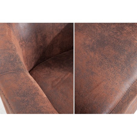 Fauteuil HEMINGWAY microfibre whisky brown