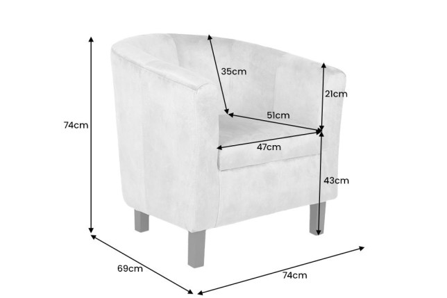 Fauteuil HEMINGWAY microfibre whisky brown