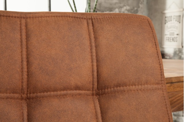 Chaise cantilever MODENA microfibre marron clair - Lot de 2